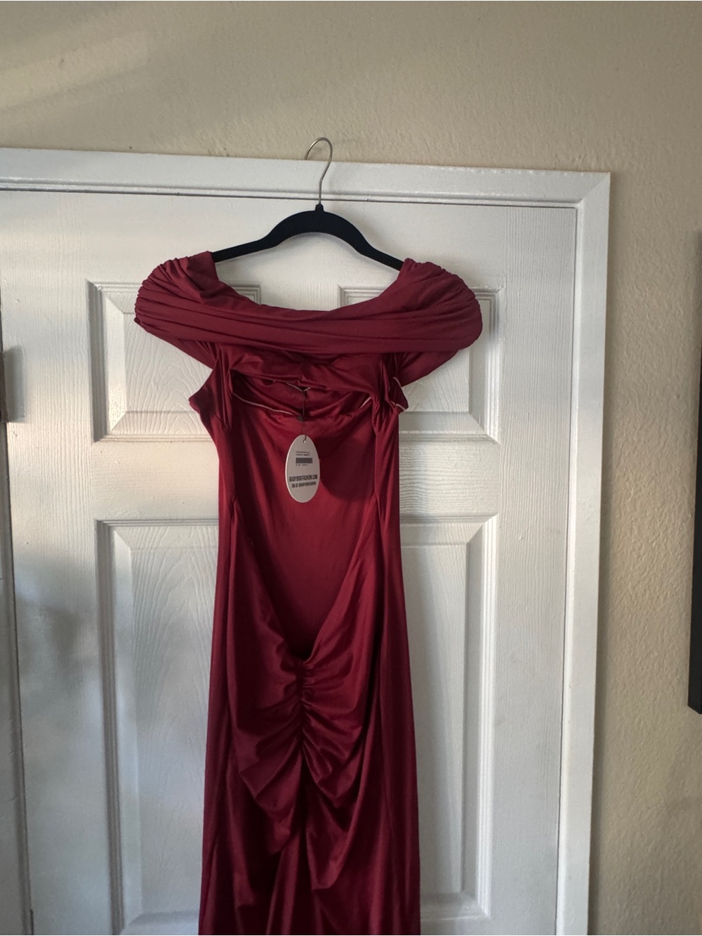 NEW BABYBOO BELINDA MAXI DRESS - BURGUNDY, MEDIUM - Picture 8 of 10